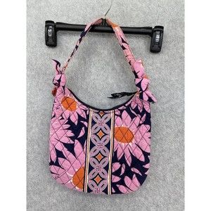 Vera Bradley Women's Quilted Purse Pink Floral One Handle Zipper Inside Pockets